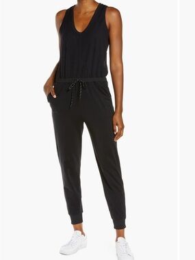 Zella Deep Blue Sleeveless Jumpsuit large